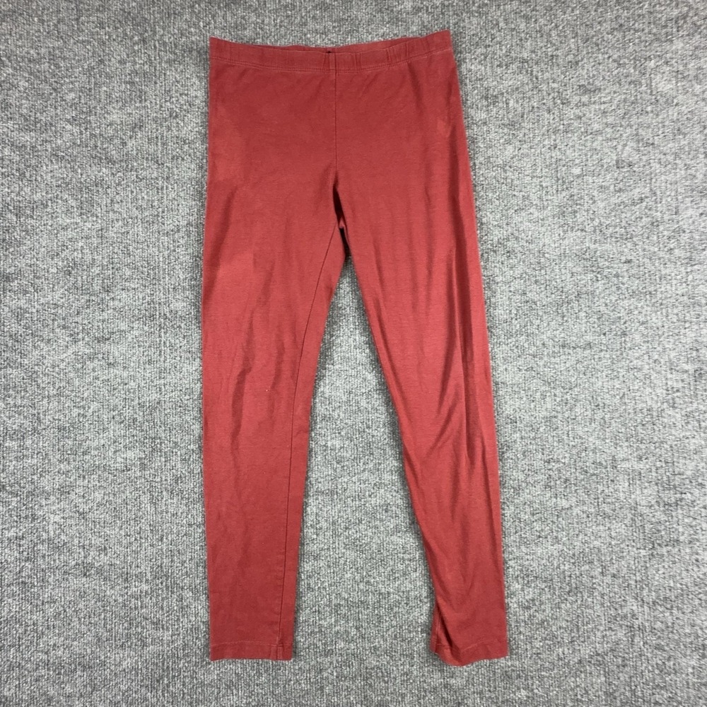 y2k Rue21 Leggings Juniors Medium Red Solid Stretch Ankle Pants Casual Lounge